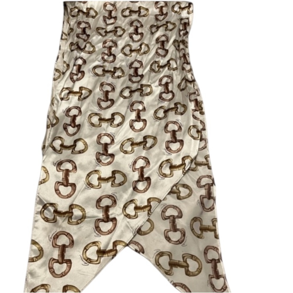 Gucci Cream and Brown Patterned scarf